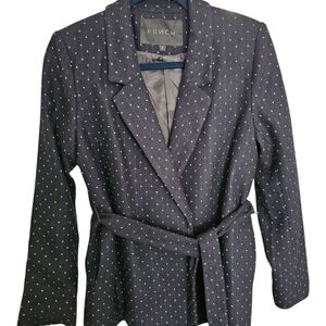 FRNCH Women's Black Polka Dot Blazer